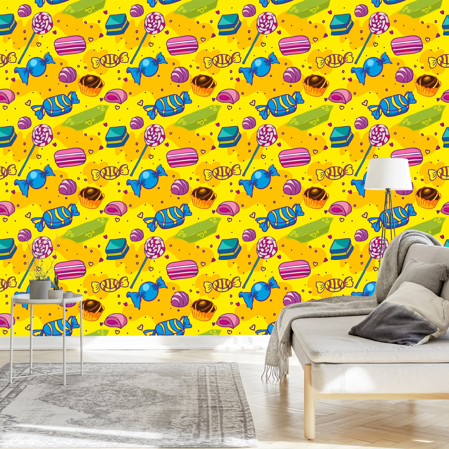 Wallpaper Colorful Comic Sweets