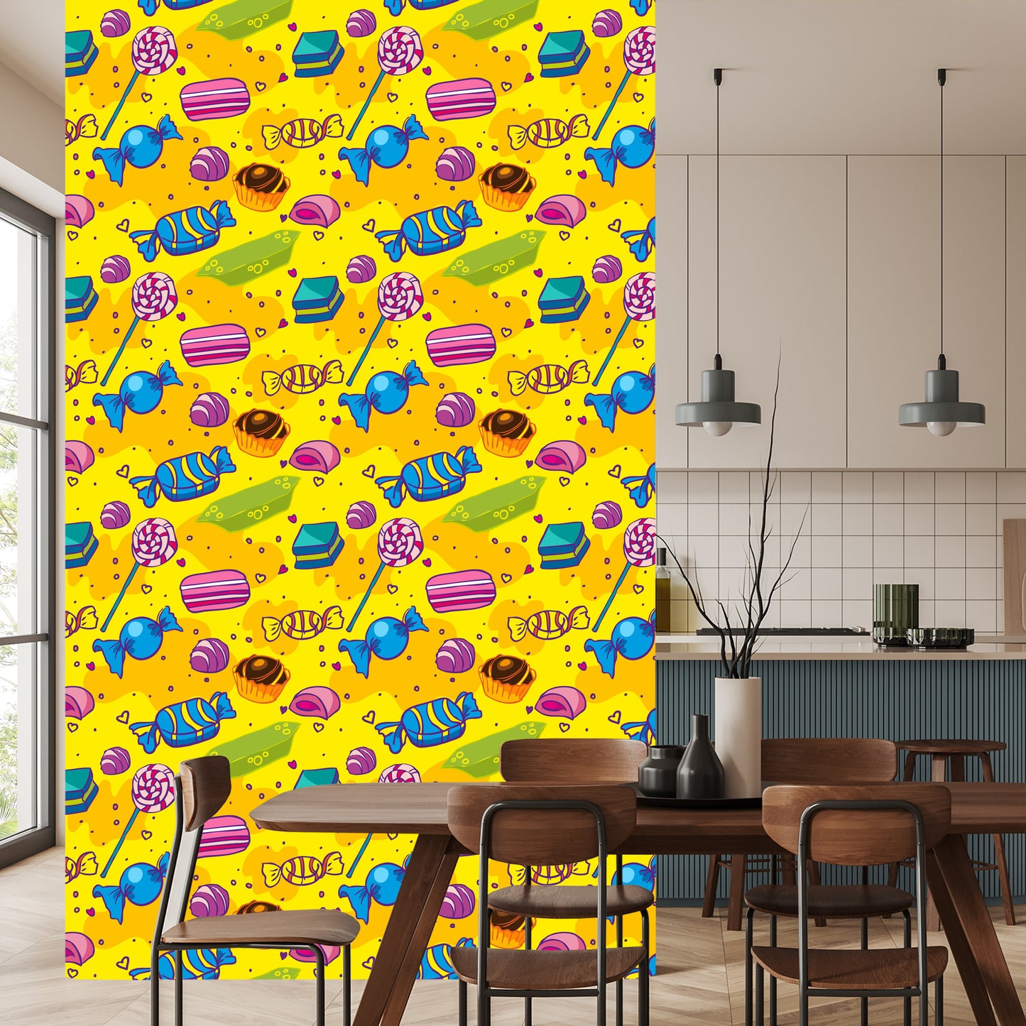 Wallpaper Colorful Comic Sweets