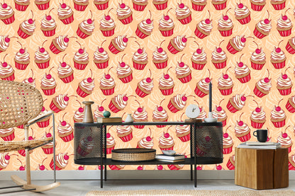Wallpaper Muffins With Cherry