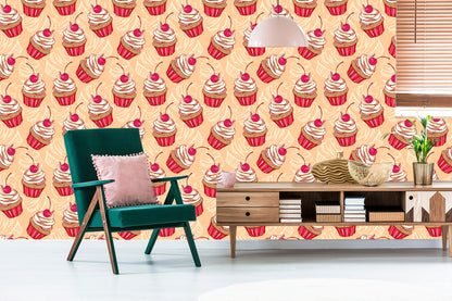 Wallpaper Muffins With Cherry
