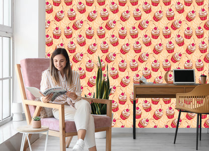 Wallpaper Muffins With Cherry