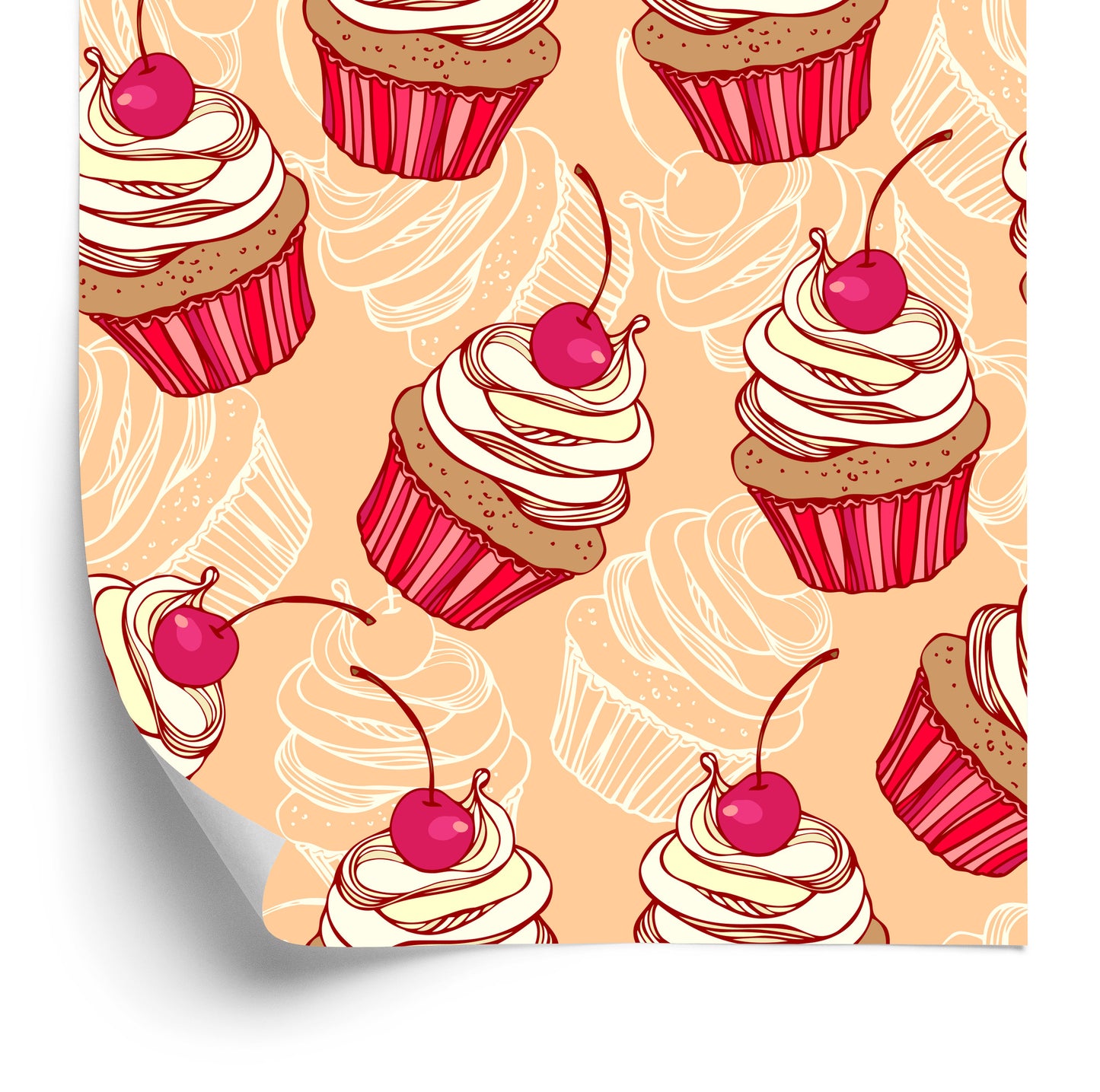 Wallpaper Muffins With Cherry