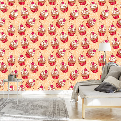 Wallpaper Muffins With Cherry