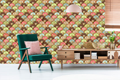 Wallpaper Colorful Donuts With Icing