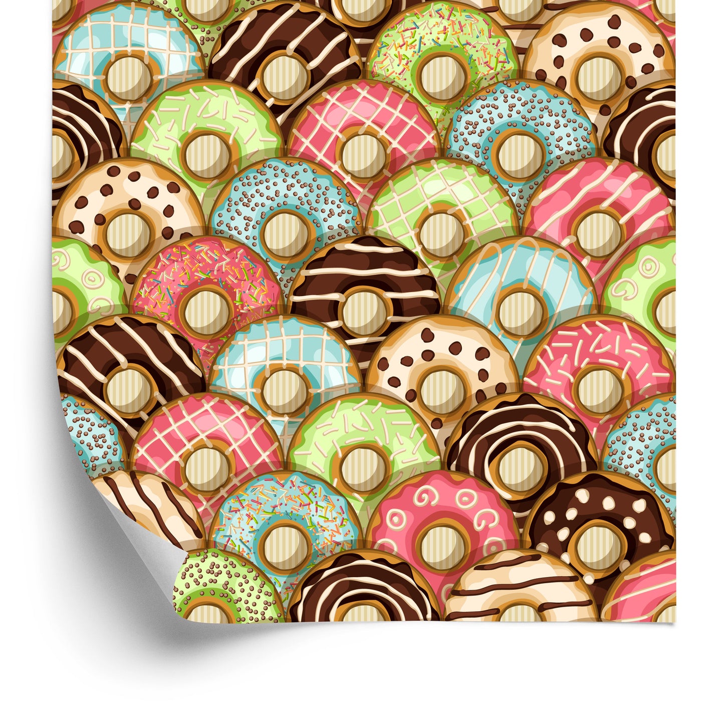 Wallpaper Colorful Donuts With Icing