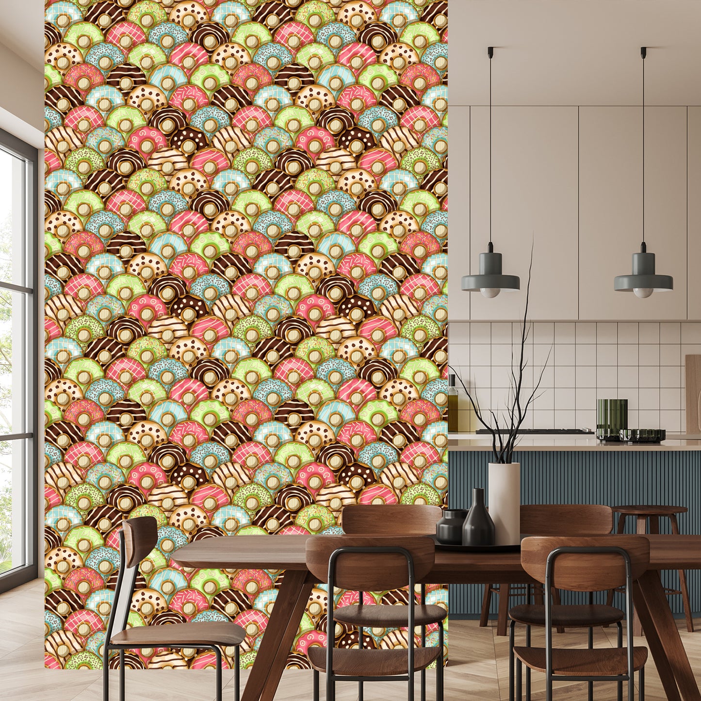 Wallpaper Colorful Donuts With Icing