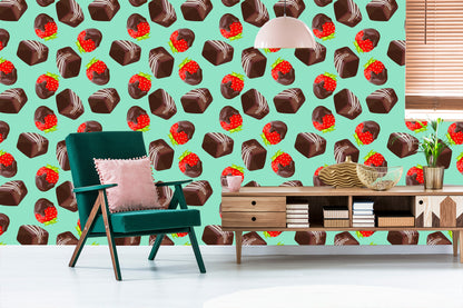 Wallpaper Strawberries In Chocolate