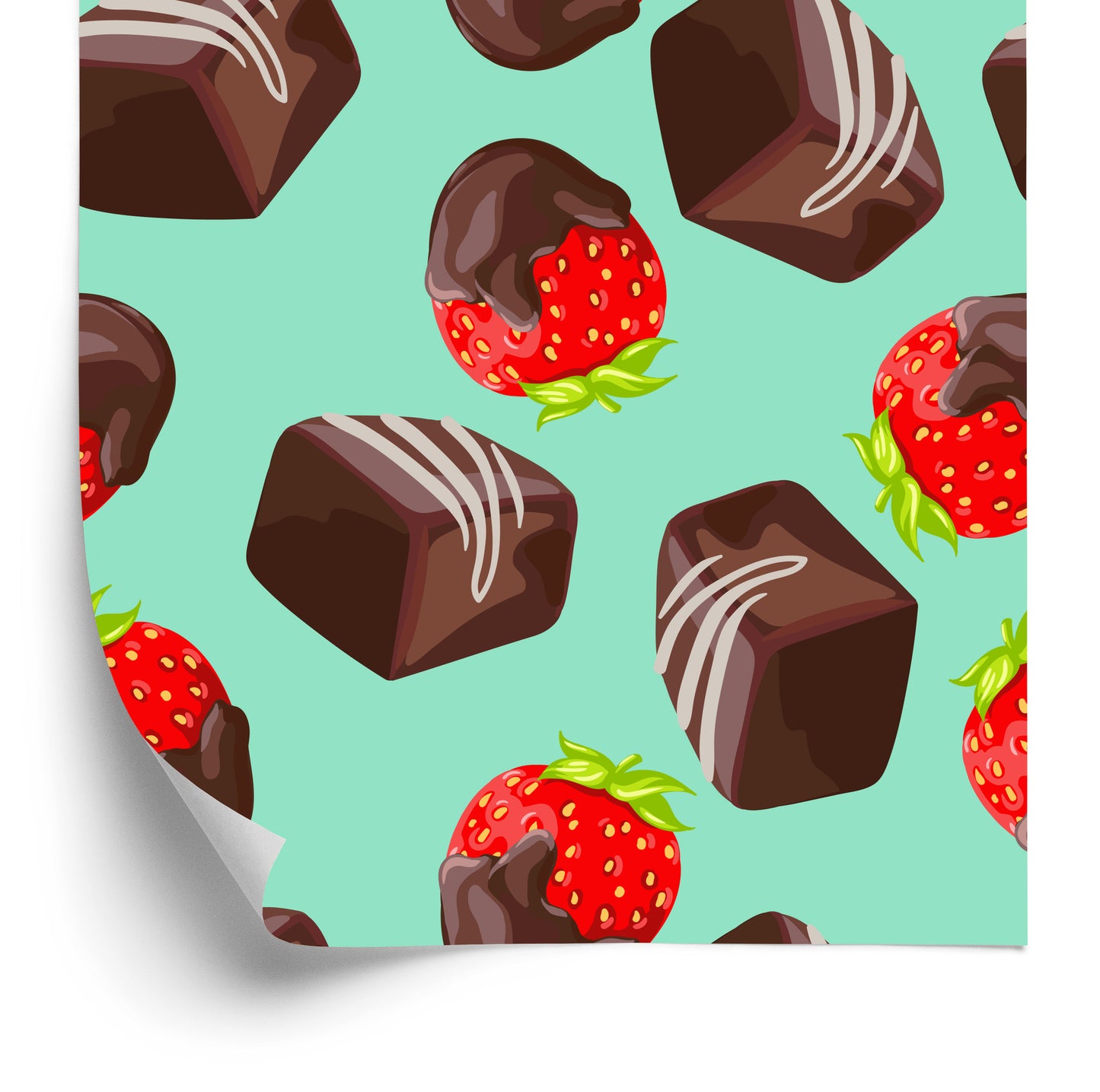 Wallpaper Strawberries In Chocolate