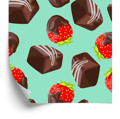 Wallpaper Strawberries In Chocolate