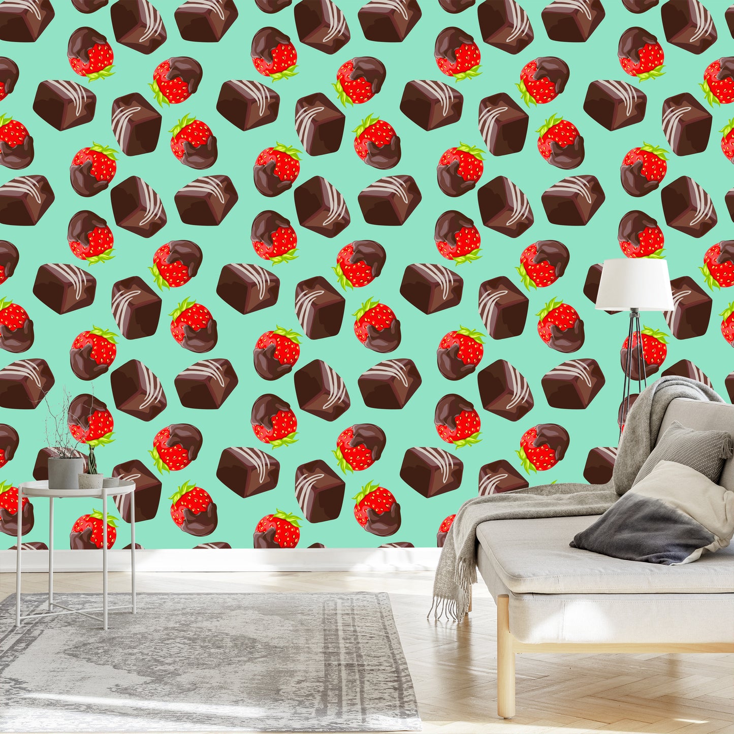 Wallpaper Strawberries In Chocolate