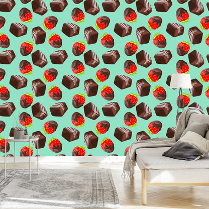 Wallpaper Strawberries In Chocolate
