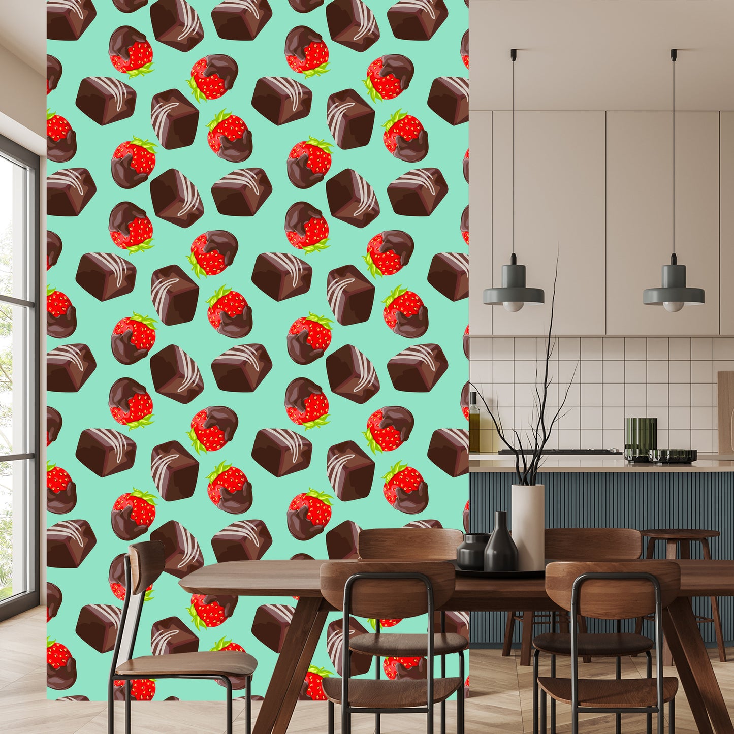 Wallpaper Strawberries In Chocolate
