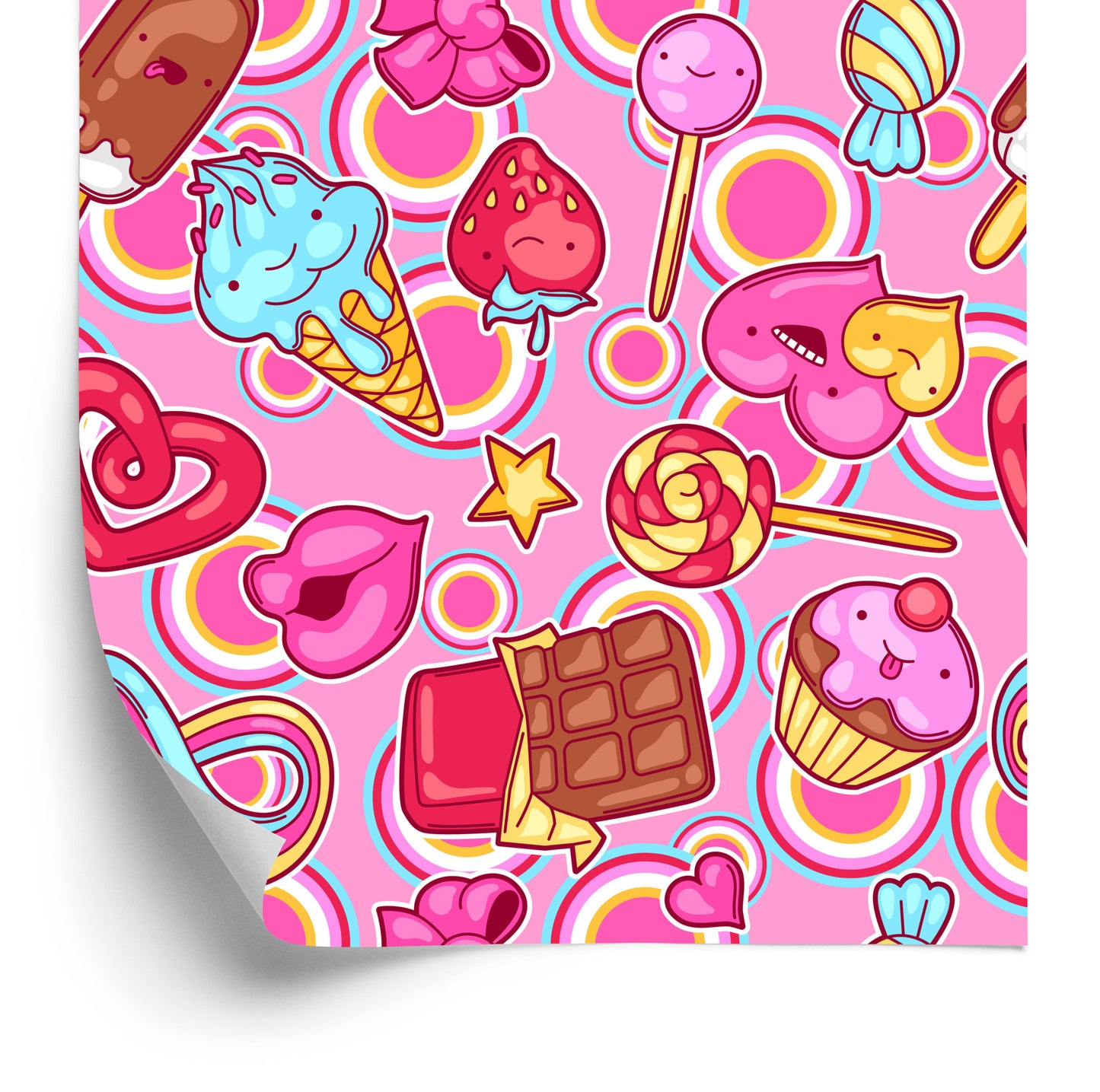 Wallpaper Colorful Happy Sweets