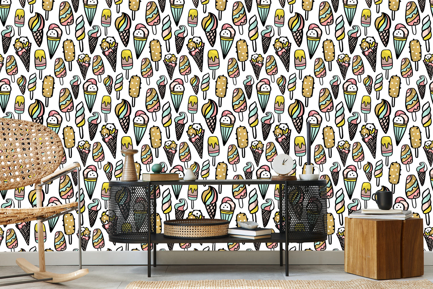 Wallpaper Youthful Colorful Ice Cream Sweets Food
