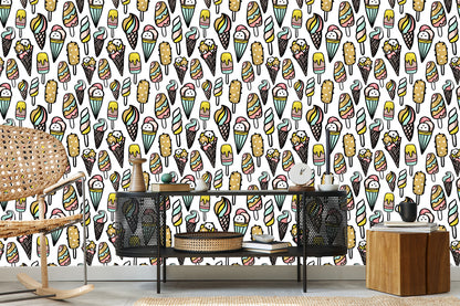 Wallpaper Youthful Colorful Ice Cream Sweets Food