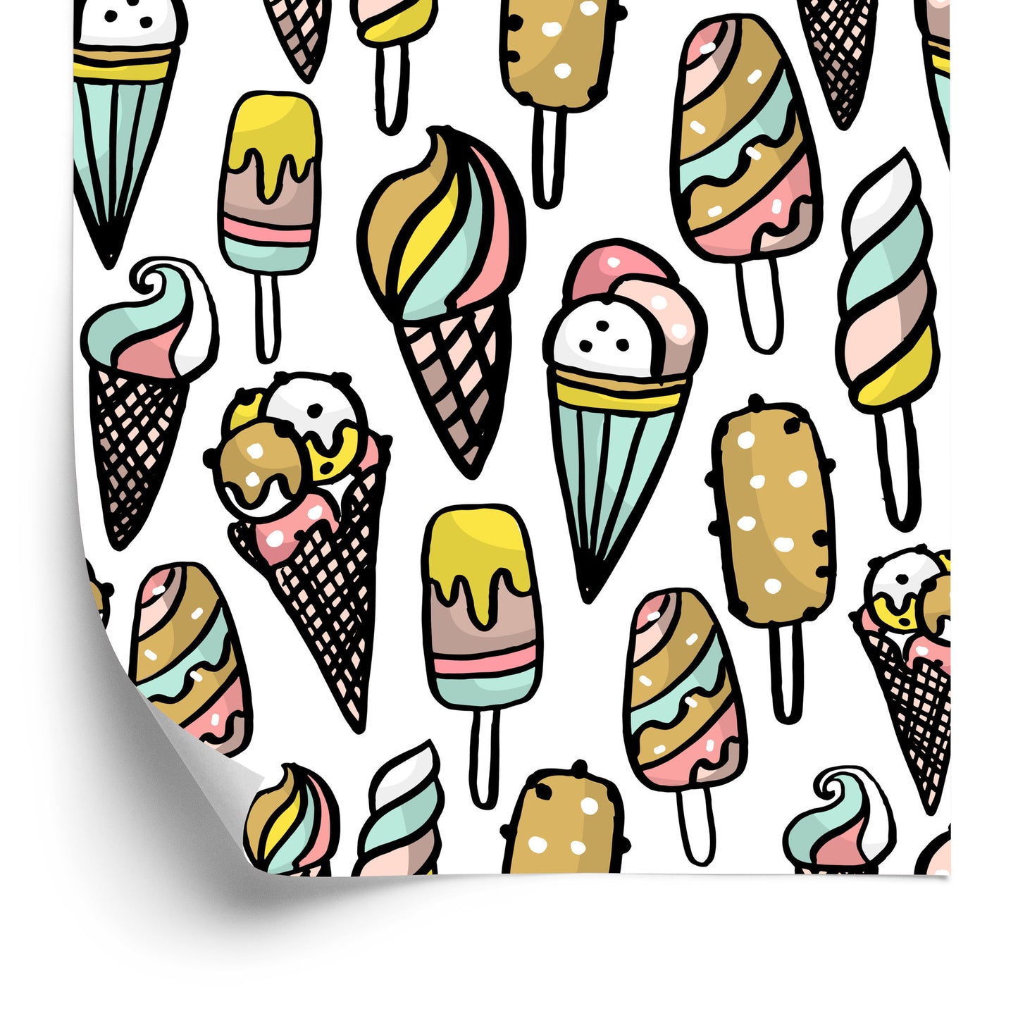 Wallpaper Youthful Colorful Ice Cream Sweets Food