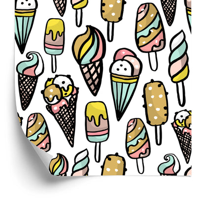 Wallpaper Youthful Colorful Ice Cream Sweets Food