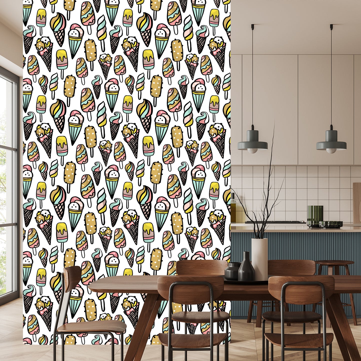 Wallpaper Youthful Colorful Ice Cream Sweets Food
