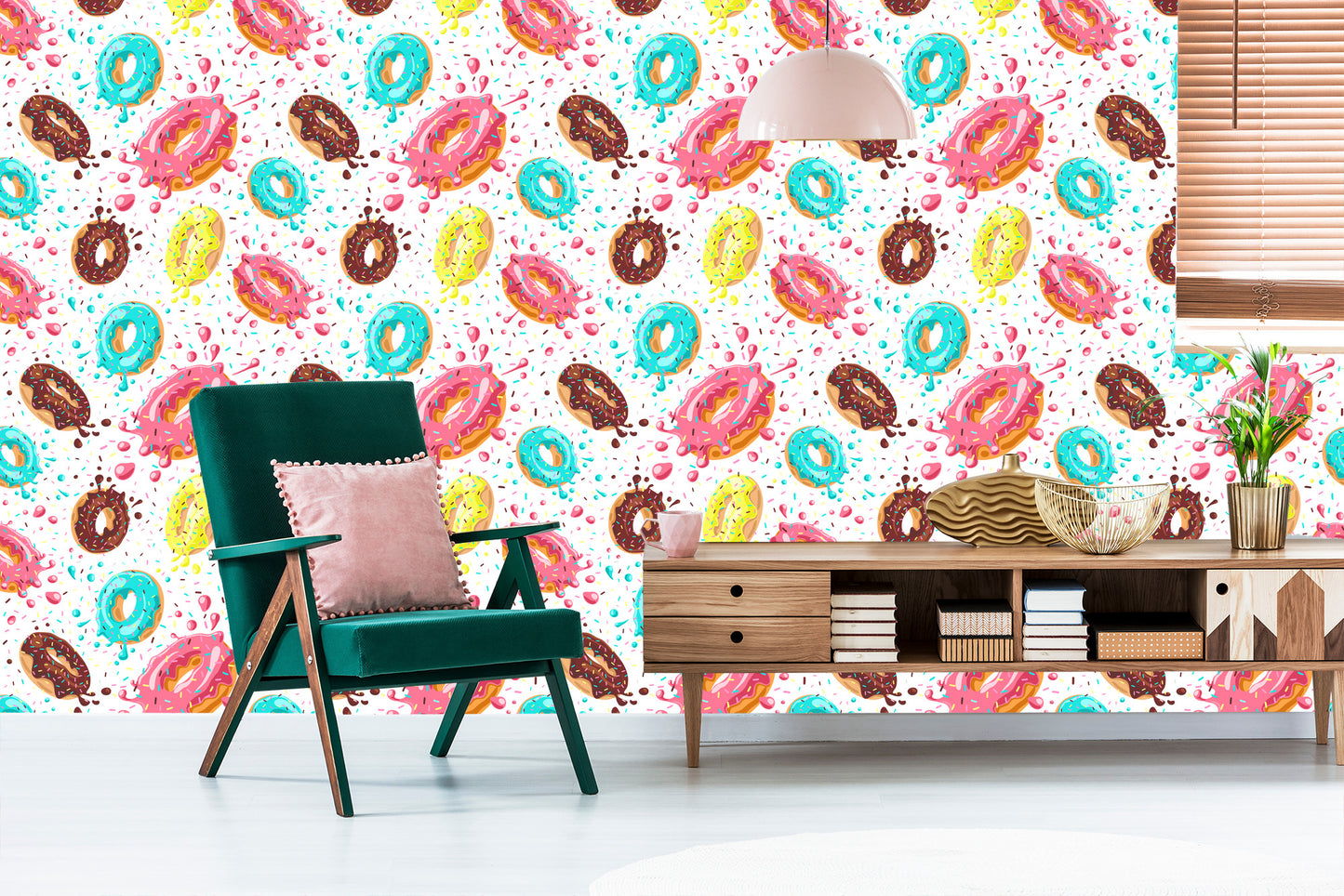 Wallpaper Colorful Donuts With Icing