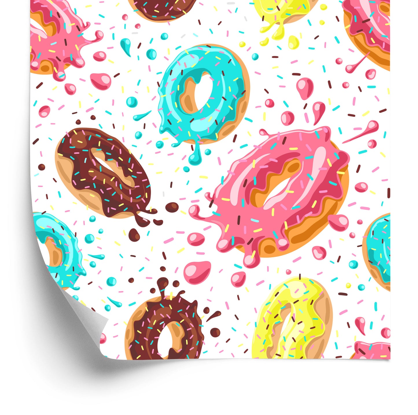 Wallpaper Colorful Donuts With Icing