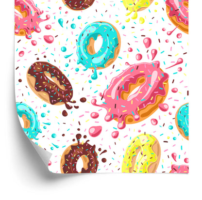 Wallpaper Colorful Donuts With Icing