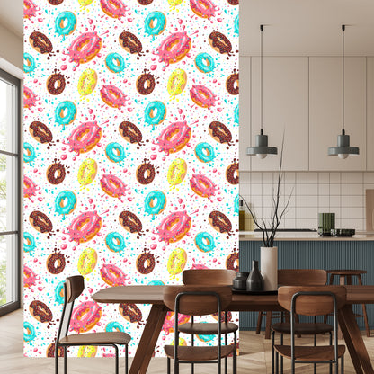 Wallpaper Colorful Donuts With Icing