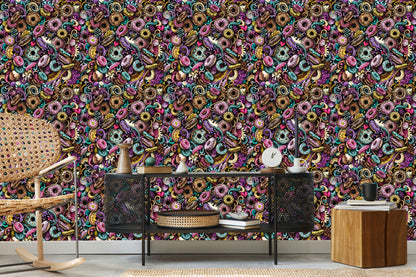 Wallpaper Graffiti Style Donuts