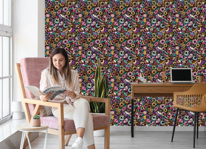 Wallpaper Graffiti Style Donuts
