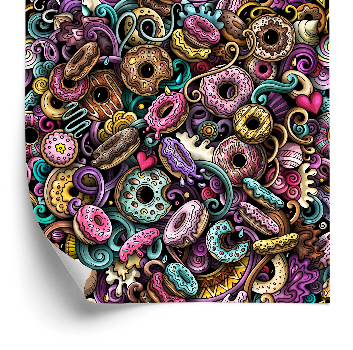 Wallpaper Graffiti Style Donuts