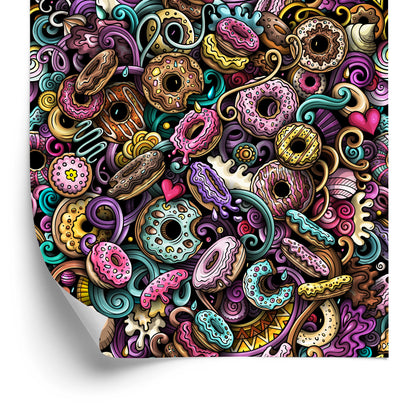 Wallpaper Graffiti Style Donuts