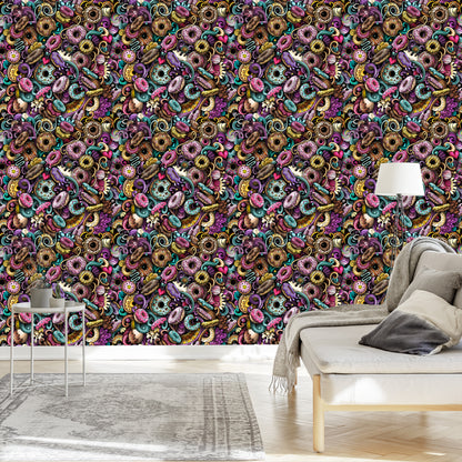 Wallpaper Graffiti Style Donuts