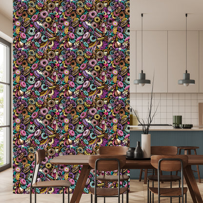 Wallpaper Graffiti Style Donuts