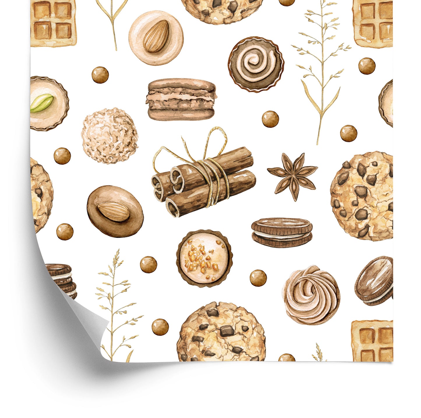 Wallpaper Colorful Cookies With Cinnamon