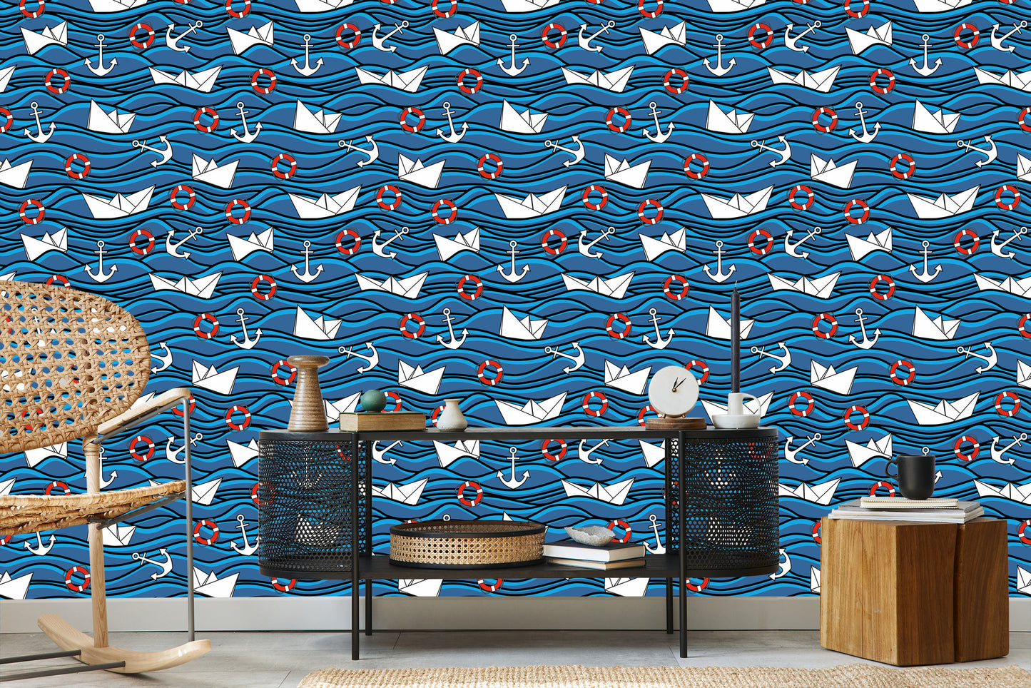 Wallpaper Paper Boats In The Sea