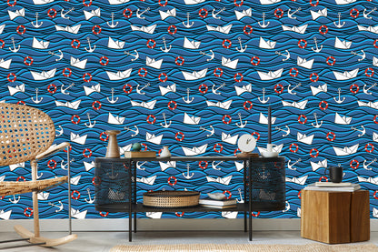 Wallpaper Paper Boats In The Sea