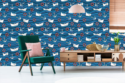 Wallpaper Paper Boats In The Sea