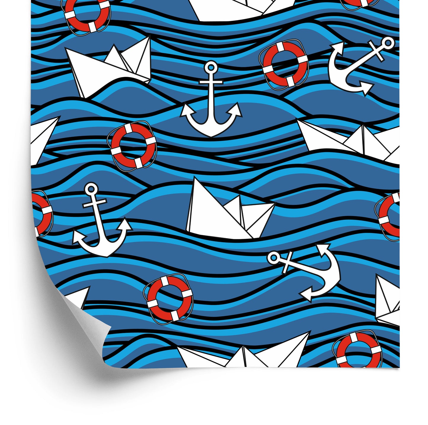 Wallpaper Paper Boats In The Sea