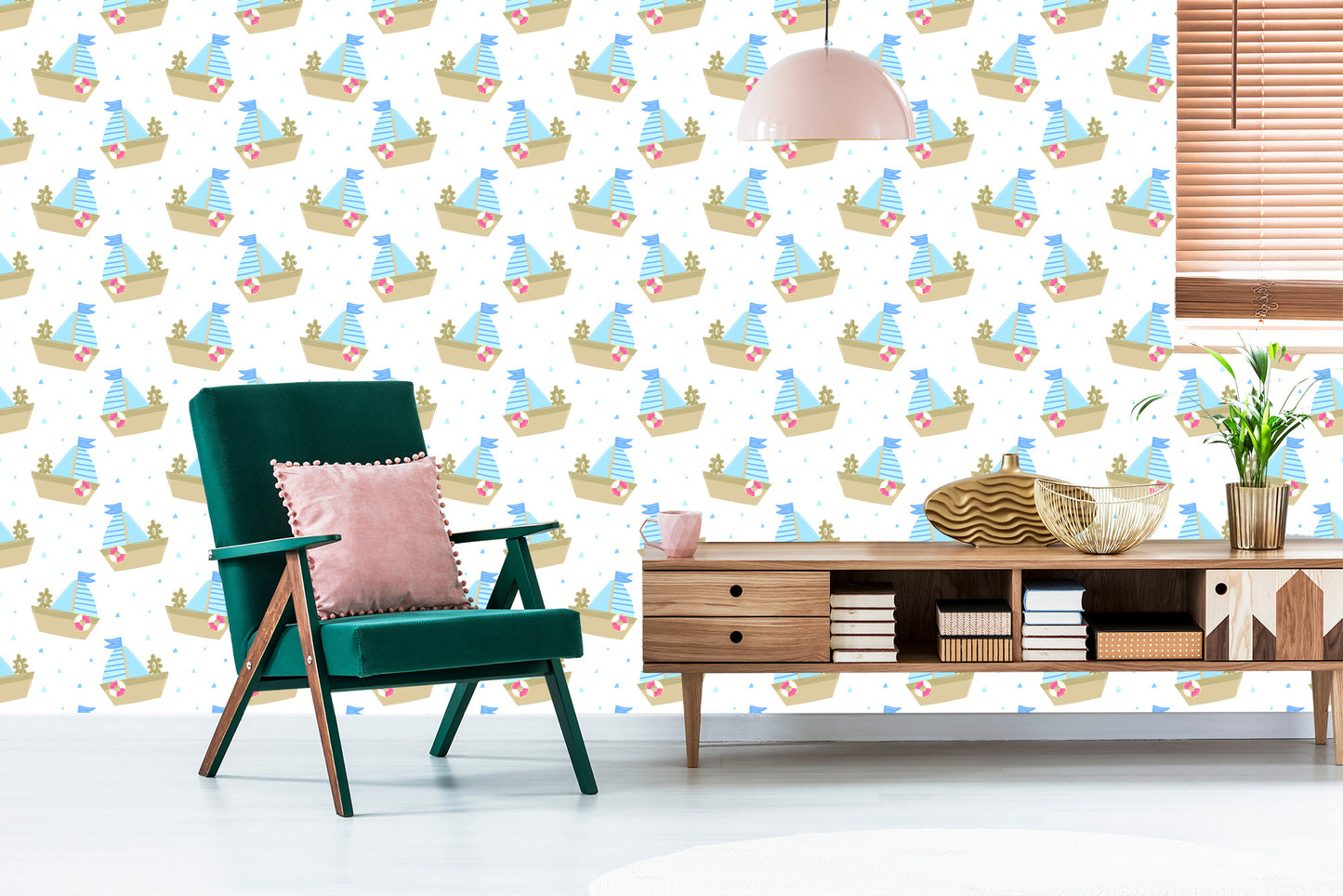 Wallpaper Fairytale Sailboats