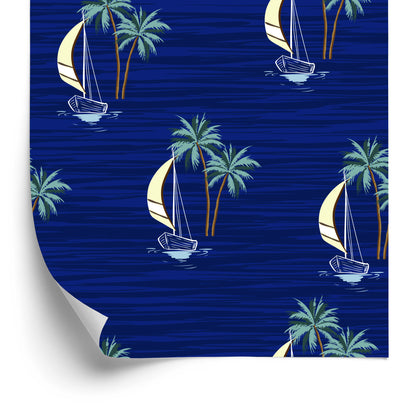 Wallpaper Sailboats With Palms