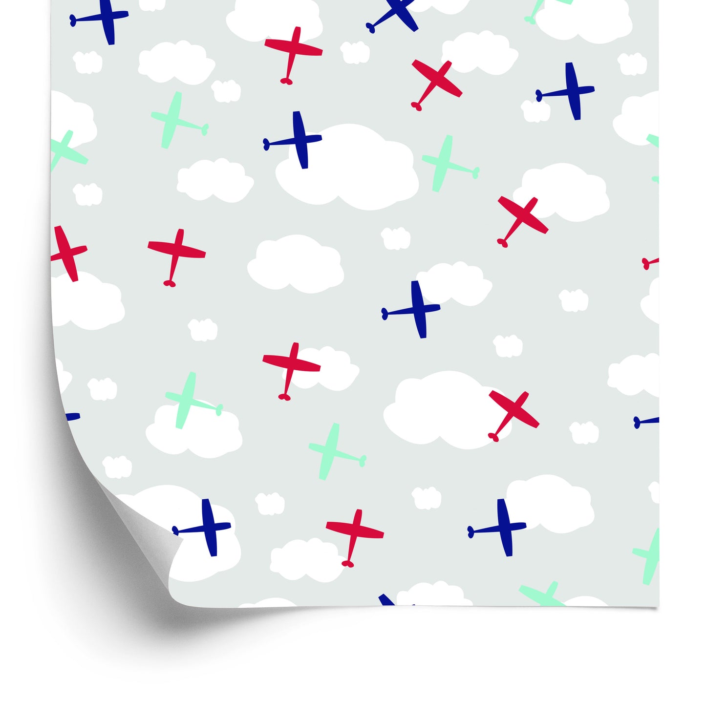 Wallpaper Colorful Airplanes Among Clouds