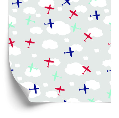 Wallpaper Colorful Airplanes Among Clouds