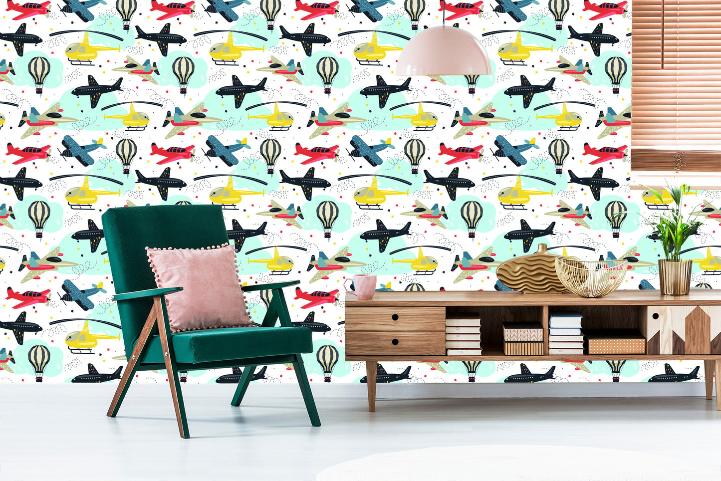 Wallpaper Airplanes, Helicopters And Balloons