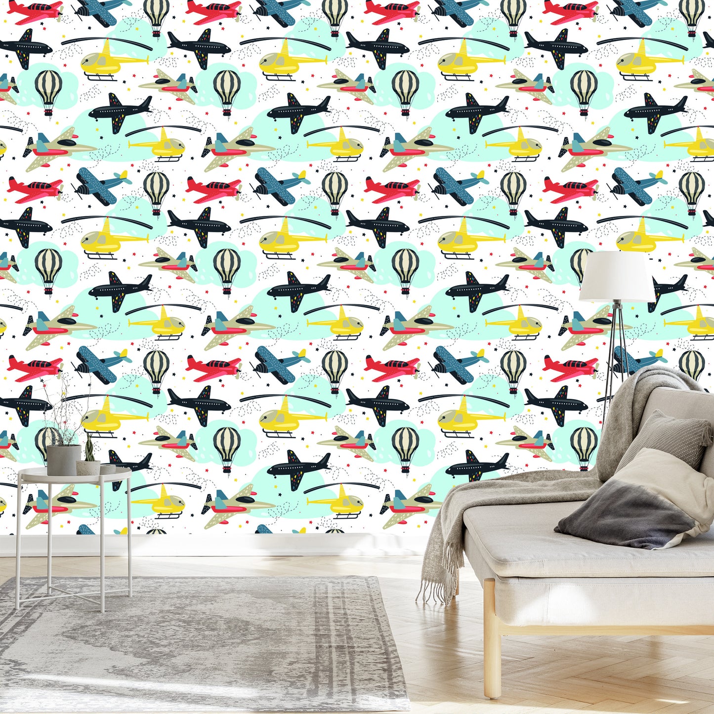 Wallpaper Airplanes, Helicopters And Balloons