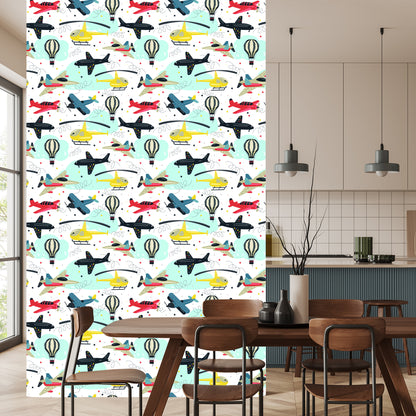 Wallpaper Airplanes, Helicopters And Balloons