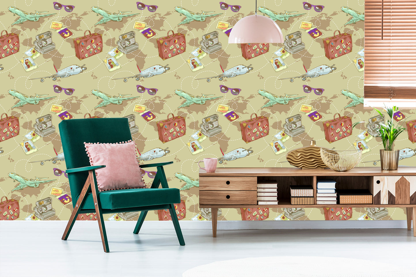 Wallpaper Airplanes On The Background Of The World Map