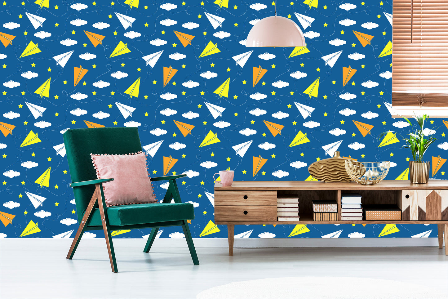 Wallpaper Colorful Paper Airplanes