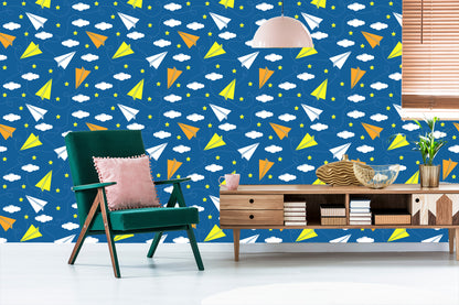 Wallpaper Colorful Paper Airplanes