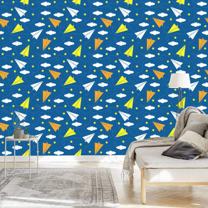 Wallpaper Colorful Paper Airplanes