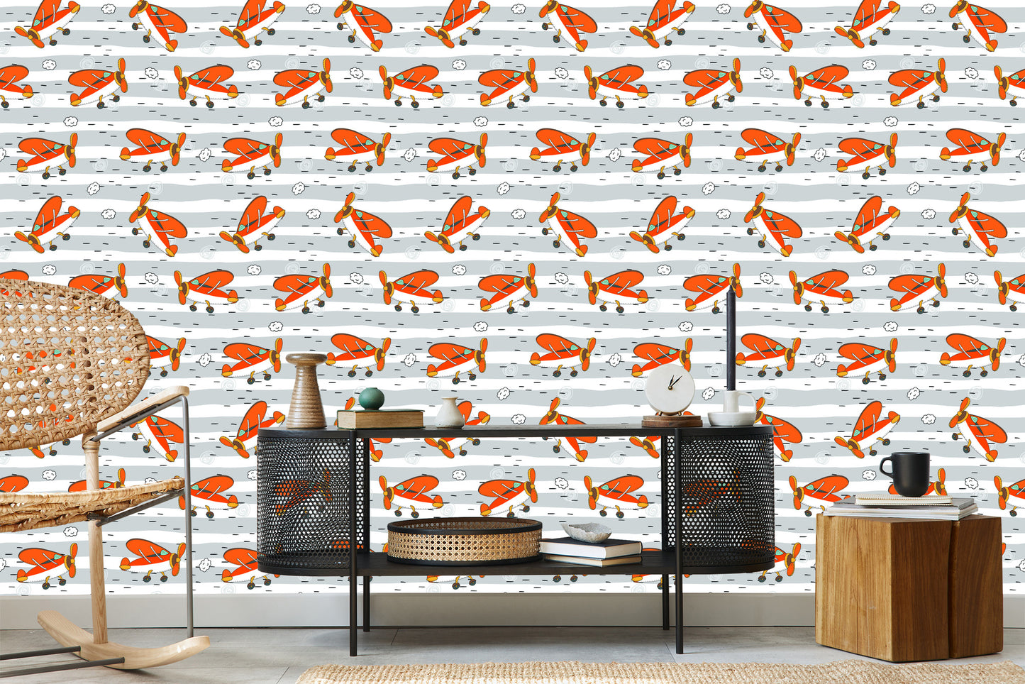 Wallpaper Fairytale Retro Airplanes