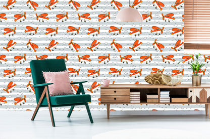 Wallpaper Fairytale Retro Airplanes